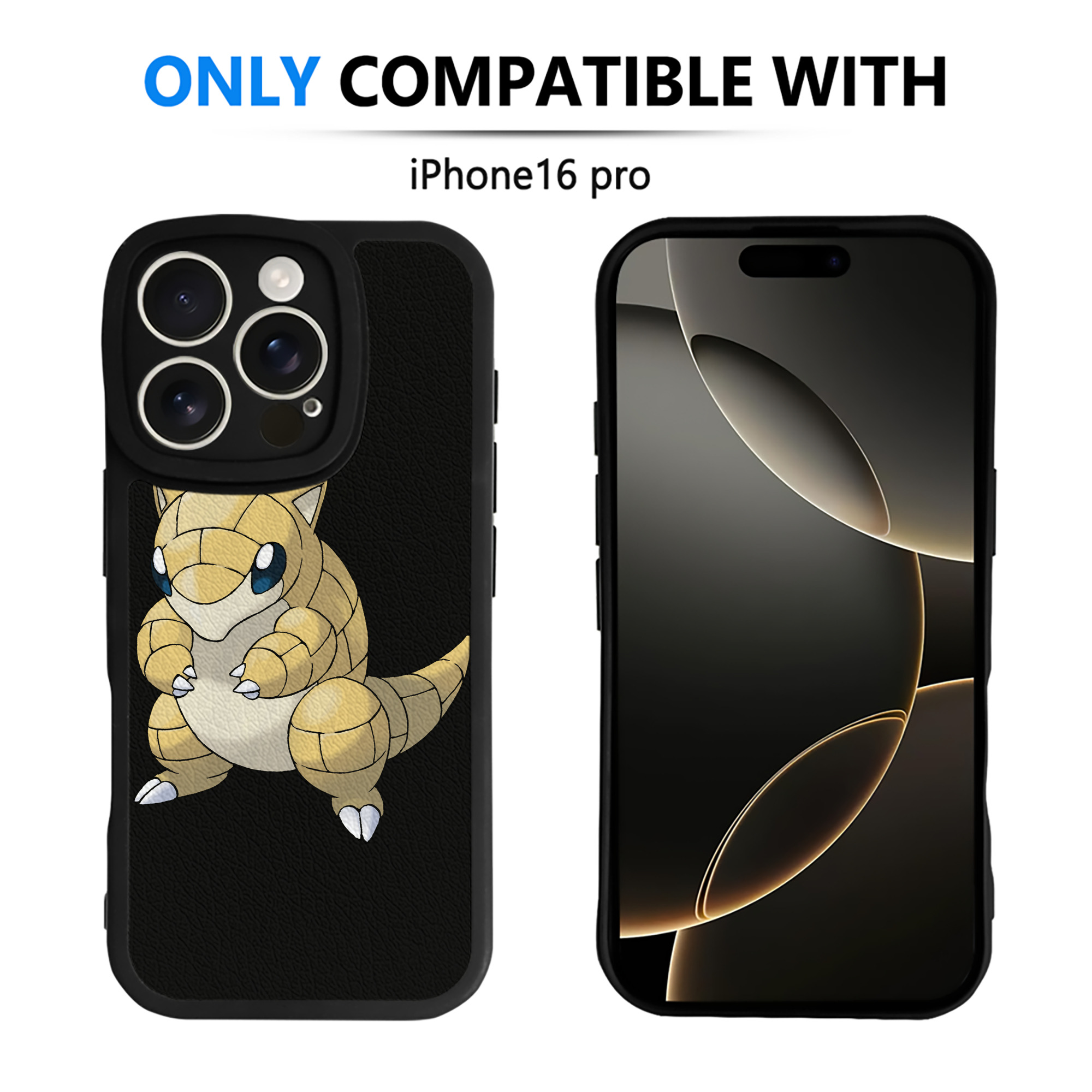 （画像用） ポケットモンスター Pokémon 【iPhone 16シリーズ対応】シリコンスマホケース（レザー調） 材質：シリコン